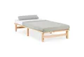 Produktbild: Homestyle4u Palettenbett Holzbett 90x200 100x200 140x200 Jugendbett modern Skandi bodennah (Set, 2-tlg., inklusive Lattenrost), 100x200, Braun, naturbelassen, Einzelbett, bodennah