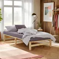 Produktbild: Holzbett 100 x 200 Massiv Bett Einzelbett Lattenrost Futon Gästebett Homestyle4u