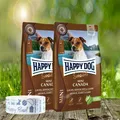 Produktbild: Happy Dog MINI Supreme Canada 2 x 4 kg = 8 kg + Happy Dog Futternapf geschenkt