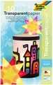 Produktbild: folia 810 - Mappe mit Transparentpapier, 10 farbig sortiert, 10 Blatt, 42 g/qm,
