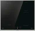 Produktbild: Induktionskochfeld 60cm autark schwarz Edelstahlrahmen PowerBoost Timer
