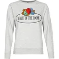 Produktbild: Fruit of the Loom Fruit of the Loom leichtes Damen Sweatshirt mit großem Vintage-Logo, graumeliert, XL
