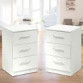 Produktbild: GIHAUVIA® 2er Set Nachtschrank Nachttisch Beistelltisch Schrank mit 3 Schubladen