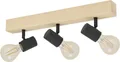Produktbild: Eglo 3er Spot Townshend 3 schwarz natur 48 x 5 cm E27  Deckenlampen &