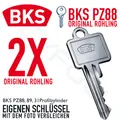 Produktbild: 2X BKS Schlüssel Rohling Original für Profilzylinder Serie PZ 88 • 89 • 31