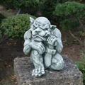 Produktbild: Gargoyle mit Schwert Wächter Steinfigur 31 cm 15 kg Grau Beton frostsicher