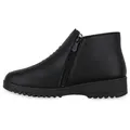 Produktbild: VAN HILL Damen Warm gefütterte Winter Boots Bequeme Profil-Sohle Schuhe 841415, Farbe: Schwarz, Größe: 36 - Schwarz - 36