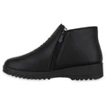 Produktbild: VAN HILL Damen Warm gefütterte Winter Boots Bequeme Profil-Sohle Schuhe 841415, Farbe: Schwarz, Größe: 36