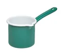 Produktbild: Riess, 0285-111, Schnabeltopf mit Stiel 12cm, 1L, SONDEREDITION NATURE GREEN DARK, Durchmesser 12 cm, Höhe 13.7 cm, Inhalt 1.0 Liter, Emaille, grün, Induktion
