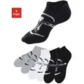 Produktbild: Sneakersocken CHIEMSEE, Damen, Gr. 35-38, schwarz-weiß (schwarz, weiß, grau), Baumwolle, Elasthan, Polyamid, melange, elastisch, Socken Sneakersocken, ideal für Sport & Freizeit