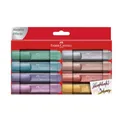Produktbild: FABER-CASTELL 154689 - Textmarker Set TL 46, 8er Etui, Metallic Farben, mit langlebiger Keilspitze, Strichbreite 1-5 mm