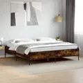 Produktbild: Bettgestell Räuchereiche 180x200 cm Holzwerkstoff und Metall Sehr schön++