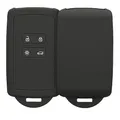Produktbild: kwmobile Autoschlüssel Hülle kompatibel mit Renault 4-Tasten Smartkey Autoschlüssel (nur Keyless Go) - Silikon Schutzhülle Schlüsselhülle Cover in Schwarz matt