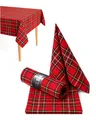 Produktbild: texpot 12 Stück Servietten 30 x 30 cm im Schottenkaro rot Tartan kariert aus 100% Polyester