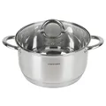 Produktbild: Edelstahl Kochtopf 24cm mit Glasdeckel Topf Suppentopf Universaltopf Induktion 5L
