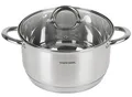 Produktbild: Edelstahl Kochtopf 24cm mit Glasdeckel Topf Suppentopf Universaltopf Induktion