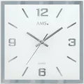 Produktbild: AMS Quarz-Wanduhr, Quarzwerk mit schleichender Sekunde, 27x27x4cm, 9324