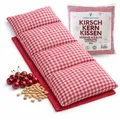 Produktbild: Kirschkernkissen groß – Mikrowellengeeignetes Wärmekissen Vintage Rot  50x20