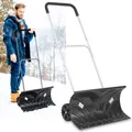 Produktbild: HECHT 661 GT Schneeschieber Schneeschaufel mit Räder | 66 cm Räumbreite | Alu-Profil-Kante | 140 cm Höhe