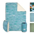Produktbild: Campo Libre.® Wanda I multifunktionale Campingdecke I 4 in 1 - Decke, Schlafsack, Kissen, Poncho I Thermodecke Outdoor I ultraleichte Reisedecke I weiches Sherpa- Fleece I 100% recycelte Materialien