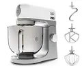 Produktbild: Kenwood kMix KMX750WH Küchenmaschine, 5 l Edelstahl Schüssel, Safe-Use-Sicherheitssystem, Metallgehäuse, 1000 Watt, inkl. 3-Teiligem Patisserie-Set und Spritzschutz, Weiß, Weiss