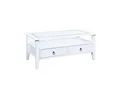 Produktbild: Inter Link Couchtisch Provence mit 2 Schubladen aus Kiefer Massivholz - Weiss