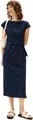 Produktbild: Tommy Hilfiger Damen Kleid Knot Midi mit U-Boot-Ausschnitt, Blau (Dark Night Navy), XS