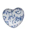 Produktbild: Dekoobjekt Herz VINTAGE RANKEN weiß blau D. 9cm Keramik Formano Garten S25