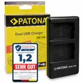 Produktbild: PATONA USB-C Dual Ladegerät für NP-FW50 Akku kompatibel mit Sony Alpha 7 7R 7II 7S A5000 A6000 A6300 A6400 A6500 A7 A7S A7R A7II ZV-E10 DSC RX10 Mark II III IV RX1R III DSC-RX1RM3 NEX 3 5 6 C3 F3