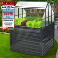 Produktbild: BRAST 2in1 Hochbeet mit Alu Gewächshaus-Aufsatz | Integriertes Drainage-System