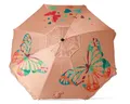 Produktbild: Atosa Strandschirm Ø 180 bis 220 cm, neigbar, aus Aluminium, Schmetterlinge mit UPF 50+ in verschiedenen Farben, Rosa, 220 CM, Bohemien