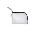 Produktbild: HERMA Dokumententasche A6 mit Reißverschluss, kleine wasserdichte Reißverschlusstasche, verschließbare Dokumentenmappe aus Kunstoff mit Zipper, halb-transparent, 19 x 14 cm, schwarz