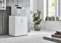 Produktbild: Druckerschrank Office Edition mit 2 Türen, 2 Einlegeböden, Büromöbel, 74 cm Höhe (Weiß/Weiß Hochglanz)