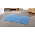 Produktbild: Gözze Badematte Chenille, Höhe 15 mm, rutschhemmend beschichtet, fußbodenheizungsgeeignet, Polyester, rechteckig, Badteppich, Uni Farben, besonders weich durch Microfaser, waschbar blau rechteckig | 60 cm x 100 cm x 15 mm