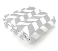 Produktbild: heimtexland ® Kuscheldecke Super Soft Flanell Chevron Raute Wohndecke 200x150 Ethno Decke Silber Grau Typ722