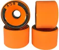Produktbild: AOB Premium Longboard/Cruiser 2K Rollen Wheels (4 Stck.) Set Rundlauf kalibriert aufgeraut geschliffen (Orange 74x52mm 78A)