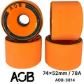 Produktbild: AOB Longboard Cruiser Rollen Wheels (4 Stck.) Orange 74x52mm 78a