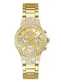 Produktbild: GUESS Damen Armbanduhr Moonlight mit goldfarbenem Edelstahlarmband, 3 Bar, Gehäusedurchmesser: 36 mm, GW0320L2