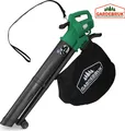 Produktbild: GARDEBRUK® Elektro Laubsauger 3 in 1 3000W Schultergurt 270km/h Rollen 45L Fangsack Laubbläser Häcksler Gartensauger Grün