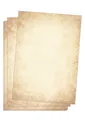 Produktbild: Premium Briefpapier Vintage Altes Papier 25 Blatt DIN A4 120g/qm Motivbriefpa...