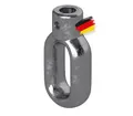 Produktbild: BAUHELD® Markisenöse Metall [Made in Germany] - Halterung für Markisen-Kurbel mit Fleischer-Haken [Oval] - Kurbel-Öse aus hochwertigem Zinkdruckguss - Bohrung 16mm - Querbohrung 4mm - Höhe 80mm