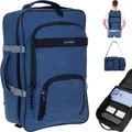 Produktbild: Rucksack Handgepäck Reise Elephant Travel Fly Laptop Tasche Schultergurt 42 Liter IATA Reiserucksack Flugzeug Gepäck Reisetasche 13029 Blau Schwarz