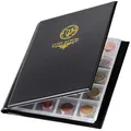 Produktbild: Münzalbum mit 200 Fächern – Münzsammelbuch mit 10 Seiten, 33 x 33 mm Gitterhalter für Pfund, Pence, Cent, Dollar, Nickel (schwarz) CS48200BK