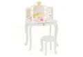 Produktbild: COSTWAY Schminktisch Kinderschminktisch mit Hocker, mit LED Beleuchtung
