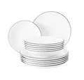Produktbild: Seltmann Weiden Tafelservice Seltmann Weiden Lido Black Line Tafelservice 12 tlg., 6 Personen, Porzellan