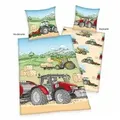Produktbild: Young Collection 4451243050 - Traktor Bettwäsche, 80x80 cm + 135x200 cm, 100% Baumwolle