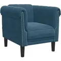 Produktbild: vidaXL Sessel Blau Samt 372573