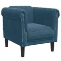 Produktbild: vidaXL Sessel, Polstersessel mit Stützbeinen, Relaxsessel Sofa für Wohnzimmer, Loungesessel Fernsehsessel Polstersofa, Modern, Blau Samt