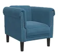 Produktbild: vidaXL Sessel, Loungesessel Blau Samt