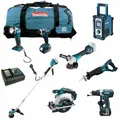 Produktbild: MAKITA DUR368AZ Rasentrimmer Combo Kit 18V inkl. 2x 5.0Ah Akku, DGA511 uvm.